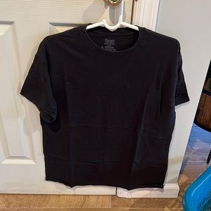 Men’s Black Hanes Short Sleeve T Shirt Size Large